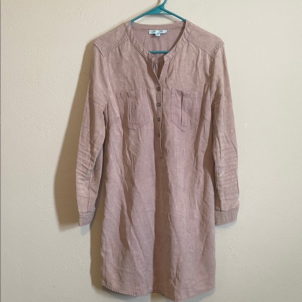 She + Sky Mauve Tunic Top